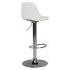 BARHOCKER Lederoptik Verchromt Drehbar BERN, Weiß 40x40x104 cm - Silberfarben/Weiß, Kunststoff/Textil (40/104/40cm) - KADIMA DESIGN