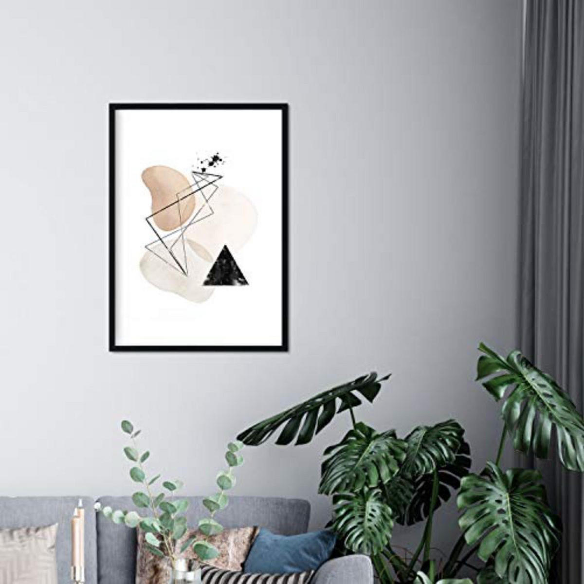 POSTER Set mit 4 Blätter und abstrakten Formen mit braunen Tönen A4 Rahmenlos - Klar, Papier (29.7/3cm) - Nacnic