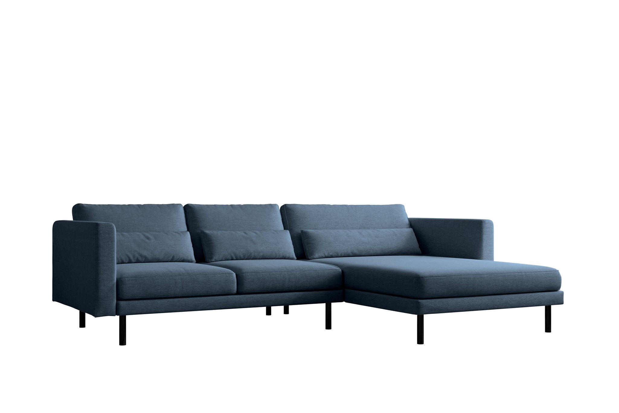 ECKSOFA Agada In Verita - Dunkelblau, Holzwerkstoff/Textil (281/174cm) - Fun Möbel