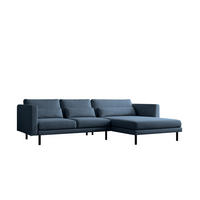 ECKSOFA Agada In Verita - Dunkelblau, Holzwerkstoff/Textil (281/174cm) - Fun Möbel