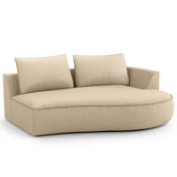 OTTOMANE - modular - Taupe/Schwarz, Kunststoff/Textil (196/82/146cm) - home24