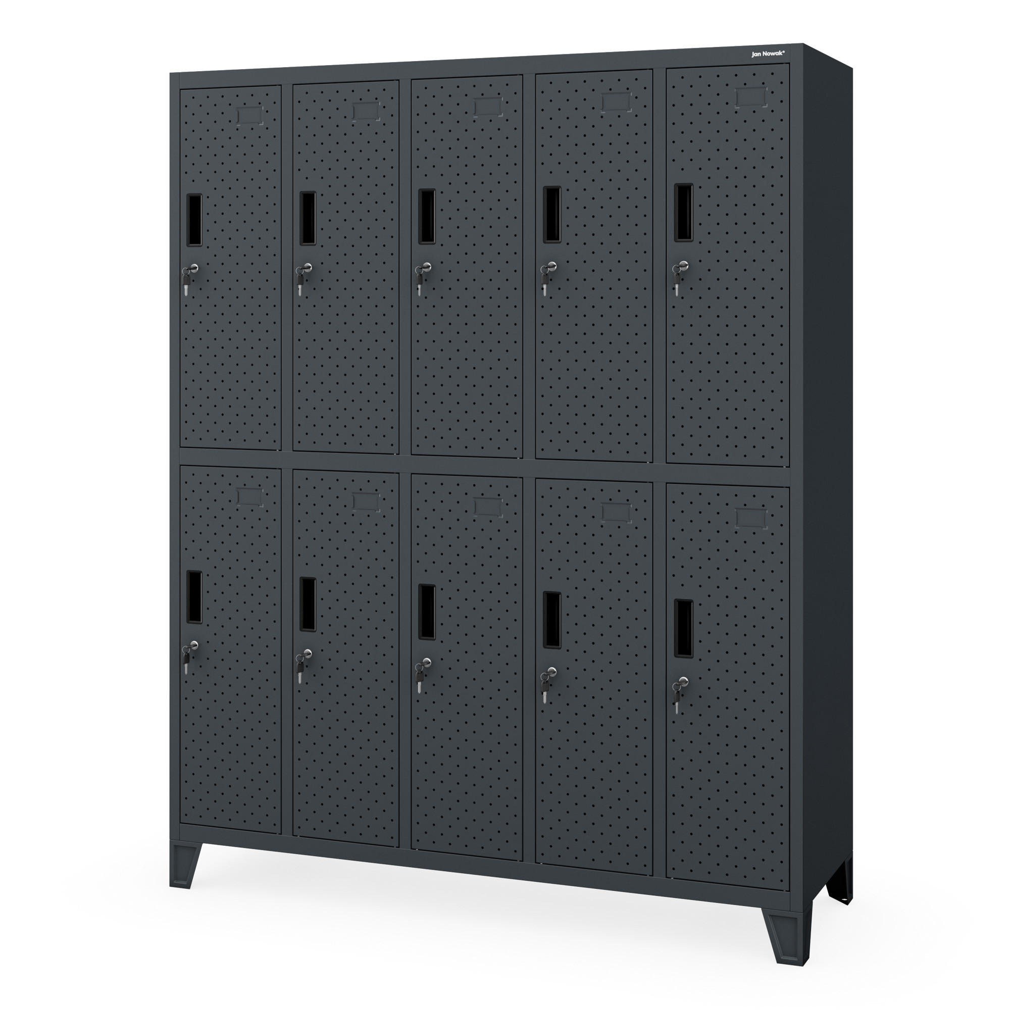 ARBEITSSCHUTZ-KLEIDERSCHRANK BARTEK PRO 172x136x45 cm - Anthrazit, Metall (136/172/45cm) - Jan Nowak