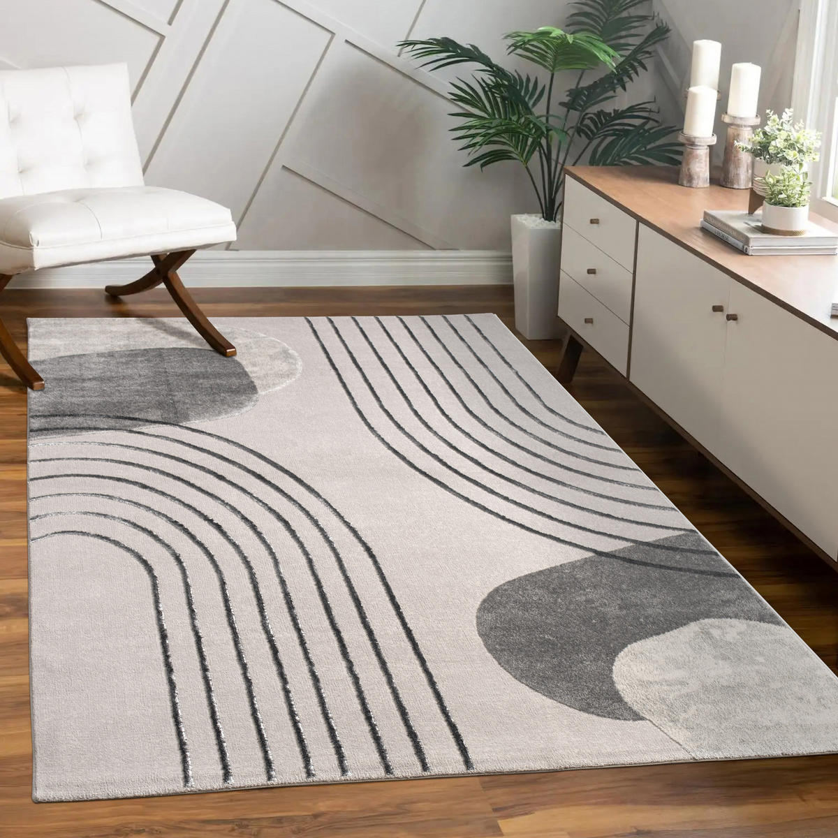KURZFLORTEPPICH 120/160 cm Tuana 216 - Grau, Textil (120/160cm) - Paco Home