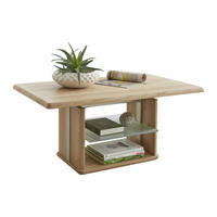 FUNKTIONSTISCH Chantal höhenverstellbar 110x65x50 Couchtisch Massivholz Wildeiche Bianco - Braun, Holz (110/65/50cm) - 58aufmkessel