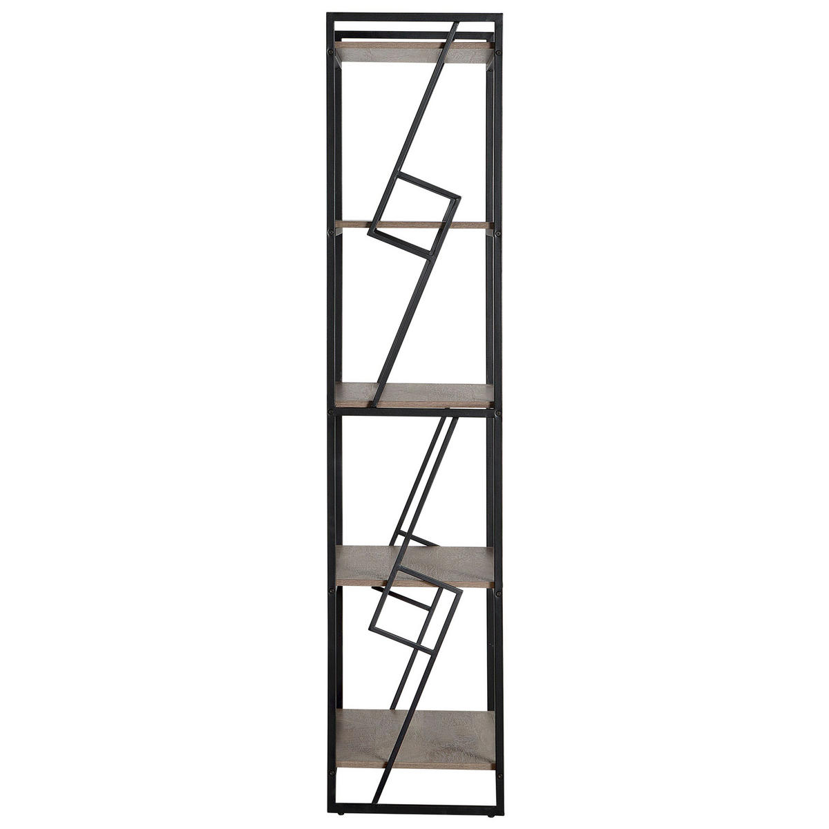 REGAL 5 Fächer Forres - Dunkelbraun, Holzwerkstoff (64/184/40cm) - Beliani