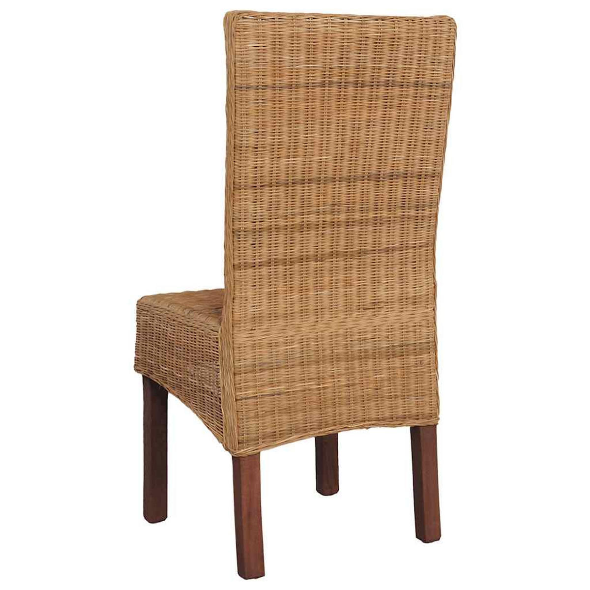 ESSZIMMERSTÜHLE Viso 2er-Set Braun Natürliches Rattan - Braun, Holz (45/93/62cm) - DELUKE