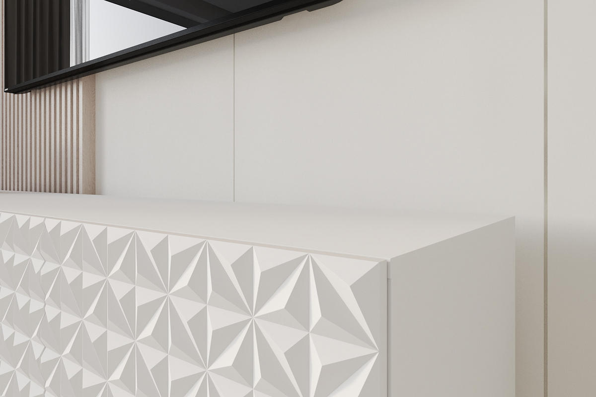 LOWBOARD VIRA-W 2x100x40x41 cm - Weiß - Weiß, Holzwerkstoff (200/40/41cm) - ALTDECOR