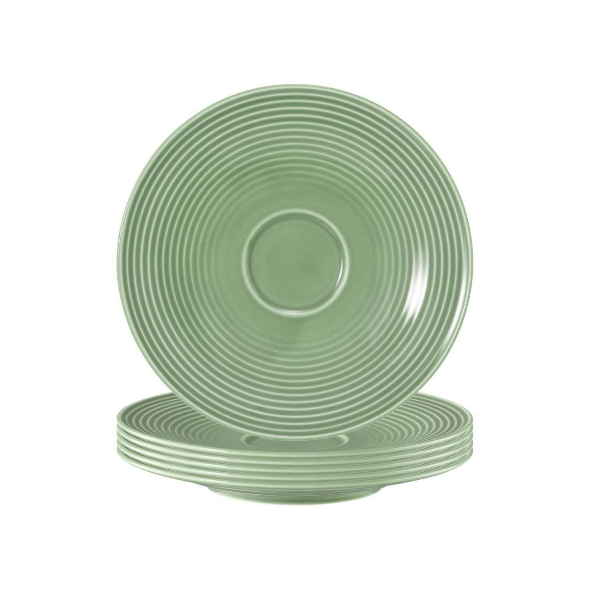 UNTERTASSEN Beat Color Glaze Salbeigrün ø 16,7 cm 6er Set - Grün, Keramik (16.7cm) - Seltmann Weiden