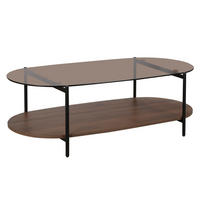 COUCHTISCH, Braun - Braun, Glas (120/55/40cm) - Oviala