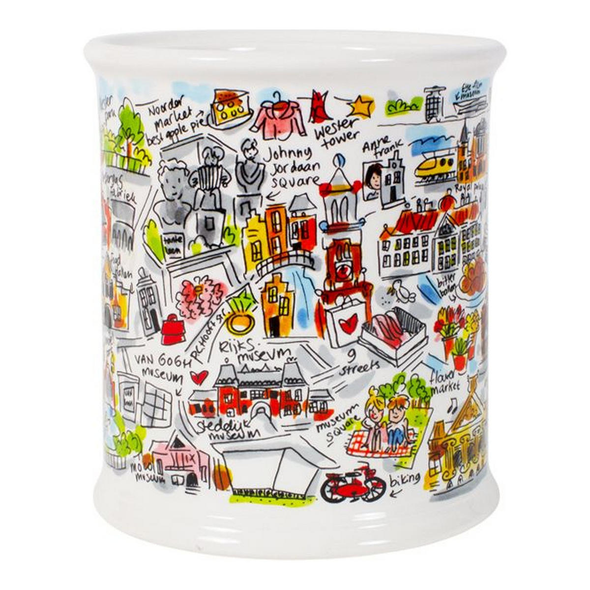 VORRATSDOSE Amsterdam in Bunt - 16 x 22cm - Multicolor, Keramik (16/22/16cm) - Blond Amsterdam