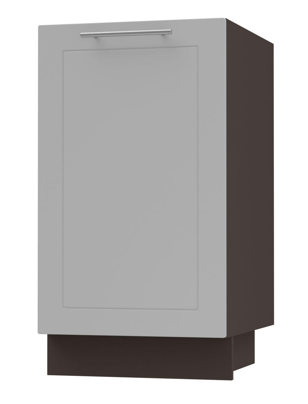 KÜCHENUNTERSCHRANK Kvantum D1D/45 Dust Grey Matt / Lava Matt 45 / 50 / 82cm - Dunkelgrau/Grau, Holz/Holzwerkstoff (45/82/50cm) - Feldmann-Wohnen