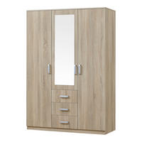 KLEIDERSCHRANK Bodolz - Sonoma Eiche, Holzwerkstoff (120/176/52cm) - [en.casa]