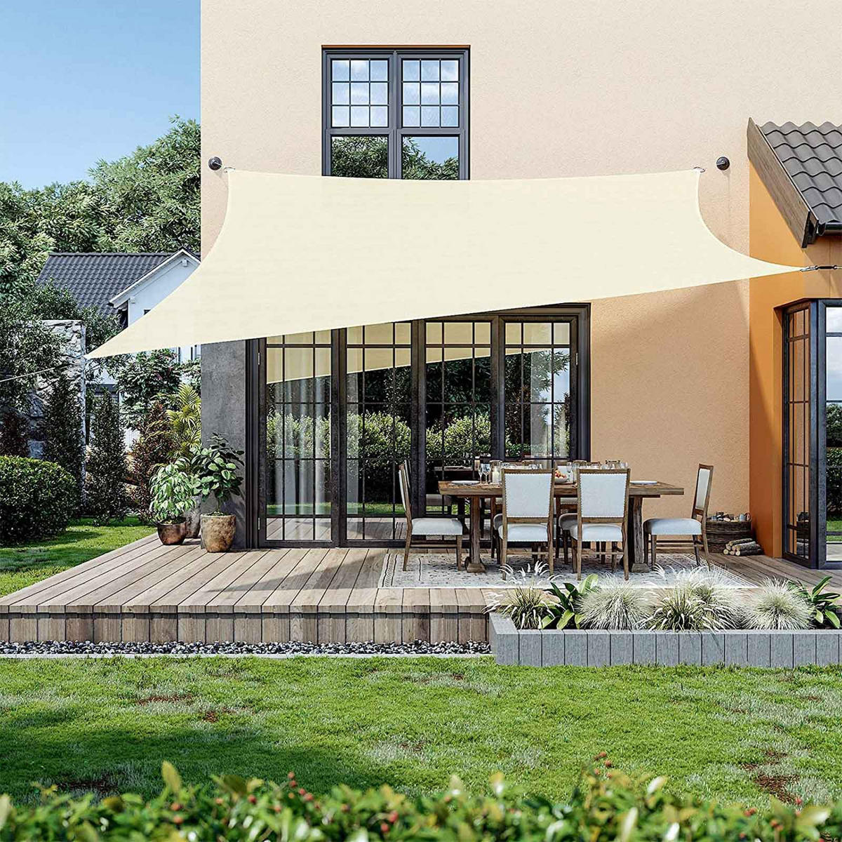 SONNENSEGEL 3 X 3 M - Gelb, Textil (300/300cm) - Hansiro