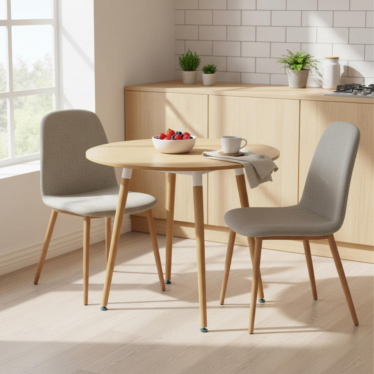 ESSTISCH - Multicolor, Holz/Holzwerkstoff (90/90/75cm) - Relaxdays