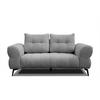SOFA SALVINI 2-Sitzer, grau - Schwarz/Grau, Holzwerkstoff/Textil (176/88/99cm) - Courtois Laville