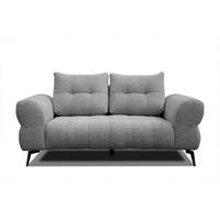 SOFA SALVINI 2-Sitzer, grau - Schwarz/Grau, Holzwerkstoff/Textil (176/88/99cm) - Courtois Laville