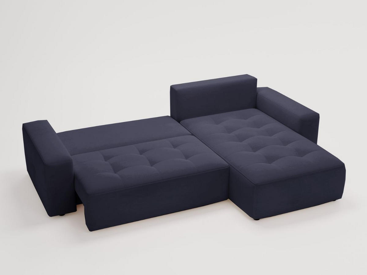 ECKSOFA Portland Schwarz Rechts - Schwarz, Holz/Kunststoff (250/165cm) - Graingold