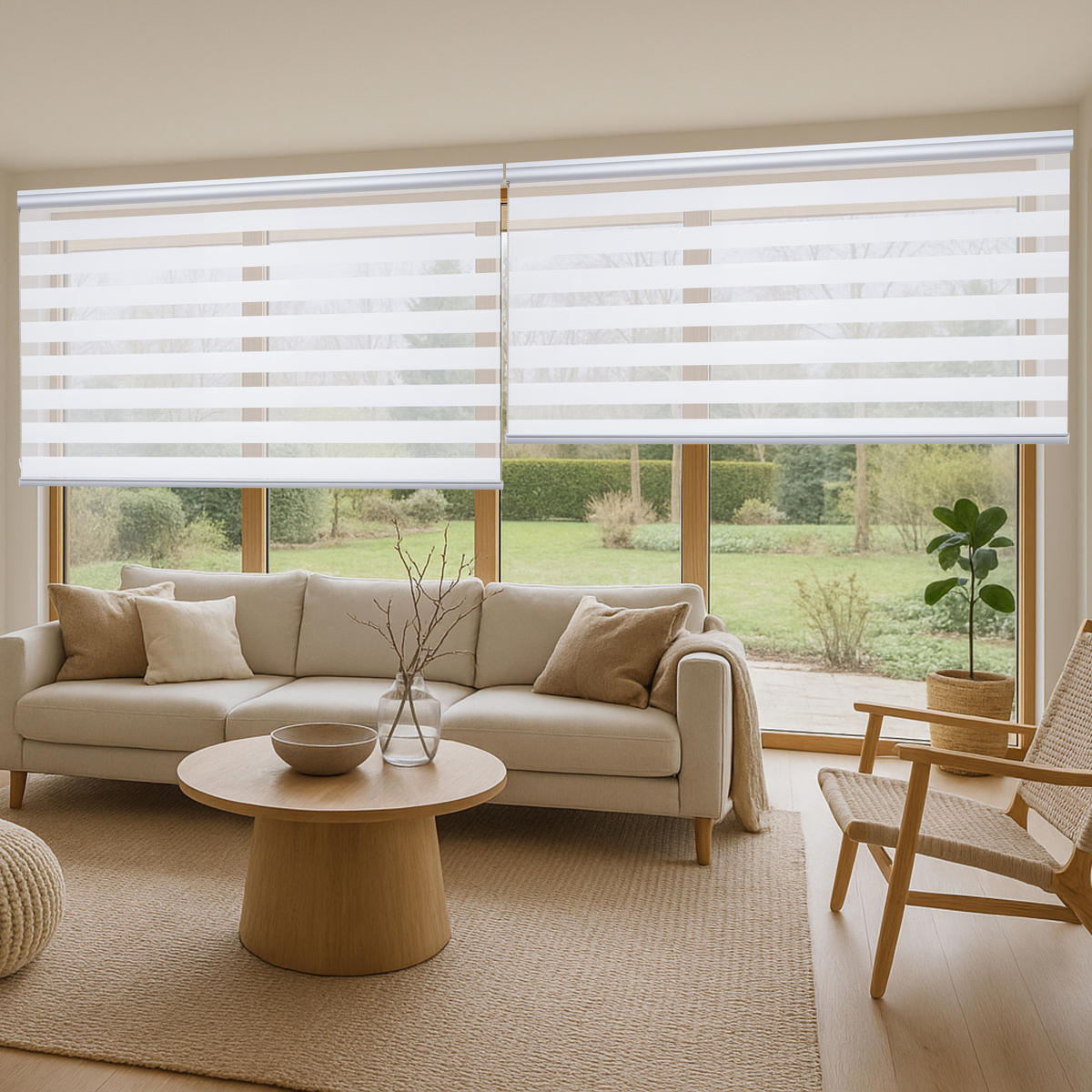 DOPPELROLLO Weiß 180x250 cm - Weiß, Kunststoff (180/250cm) - STORESDECO
