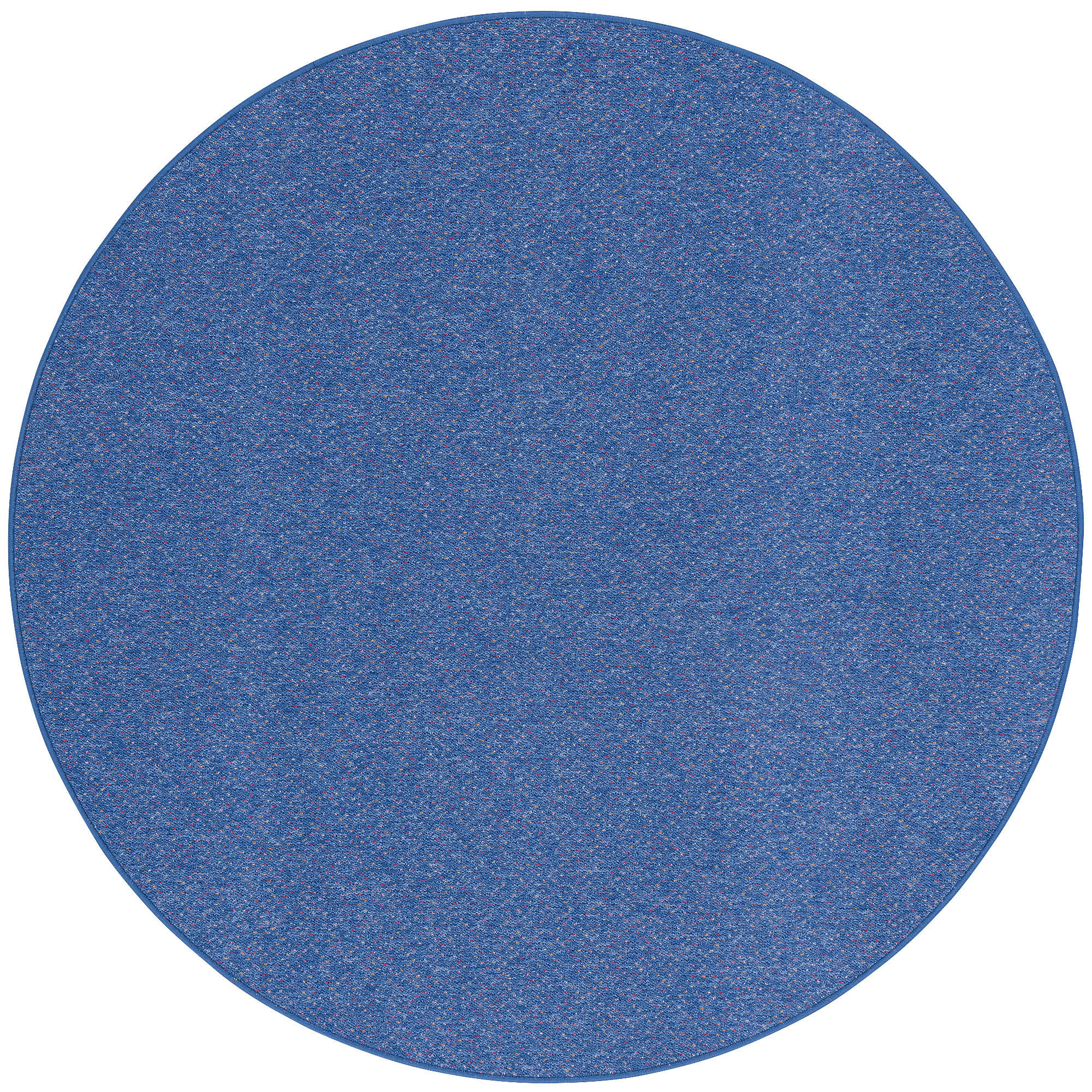 SCHLINGEN TEPPICH ALMA MELIERT RUND - Blau, Textil (200/200cm) - Snapstyle