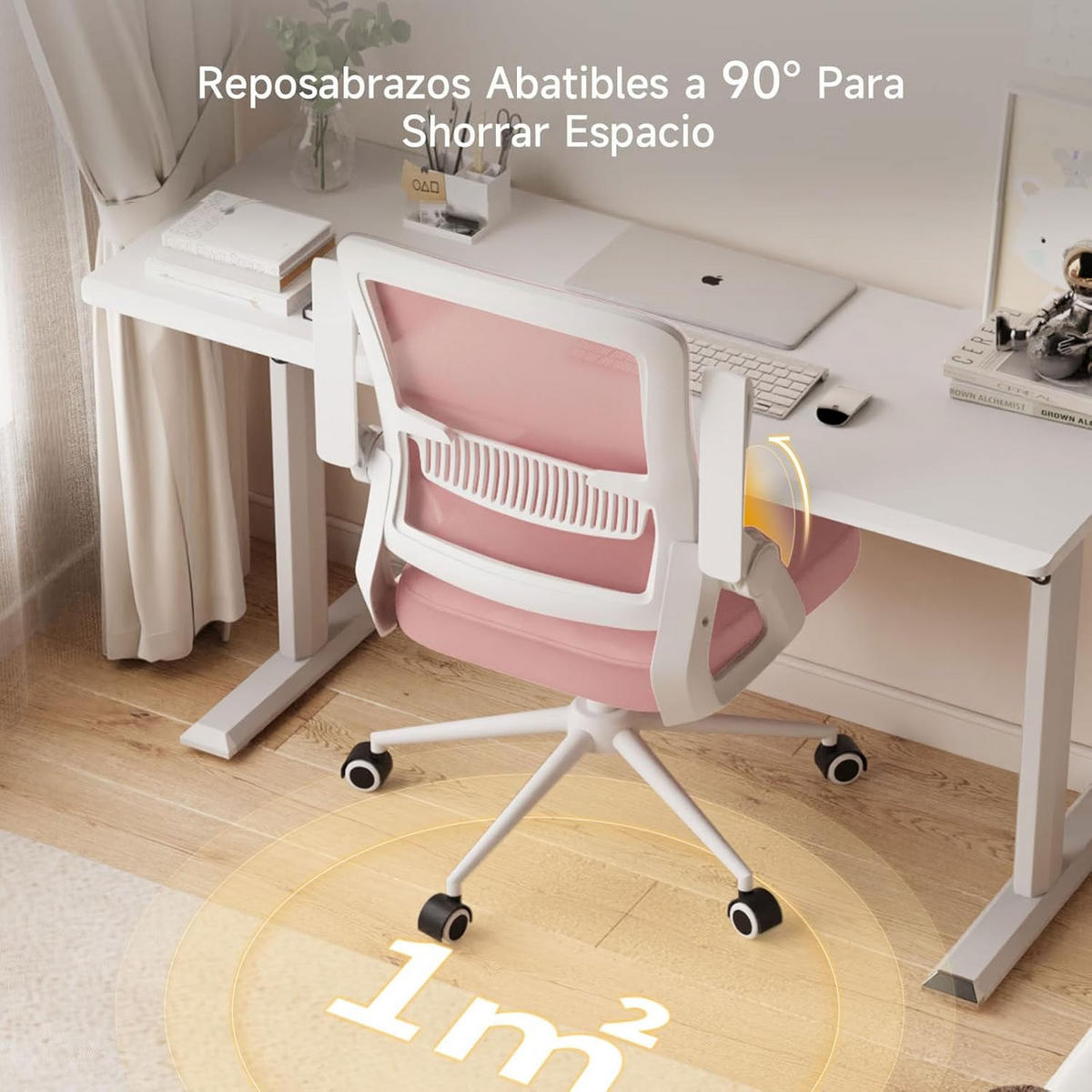 BÜROSTUHL Mesh Ergonomisch Rosa - Pink, Kunststoff/Textil (49/107/47cm) - Kaket