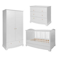 BABYZIMMER 3-teilig Royal Weiß - Weiß, Holzwerkstoff (78/97/149cm) - Petits-meubles