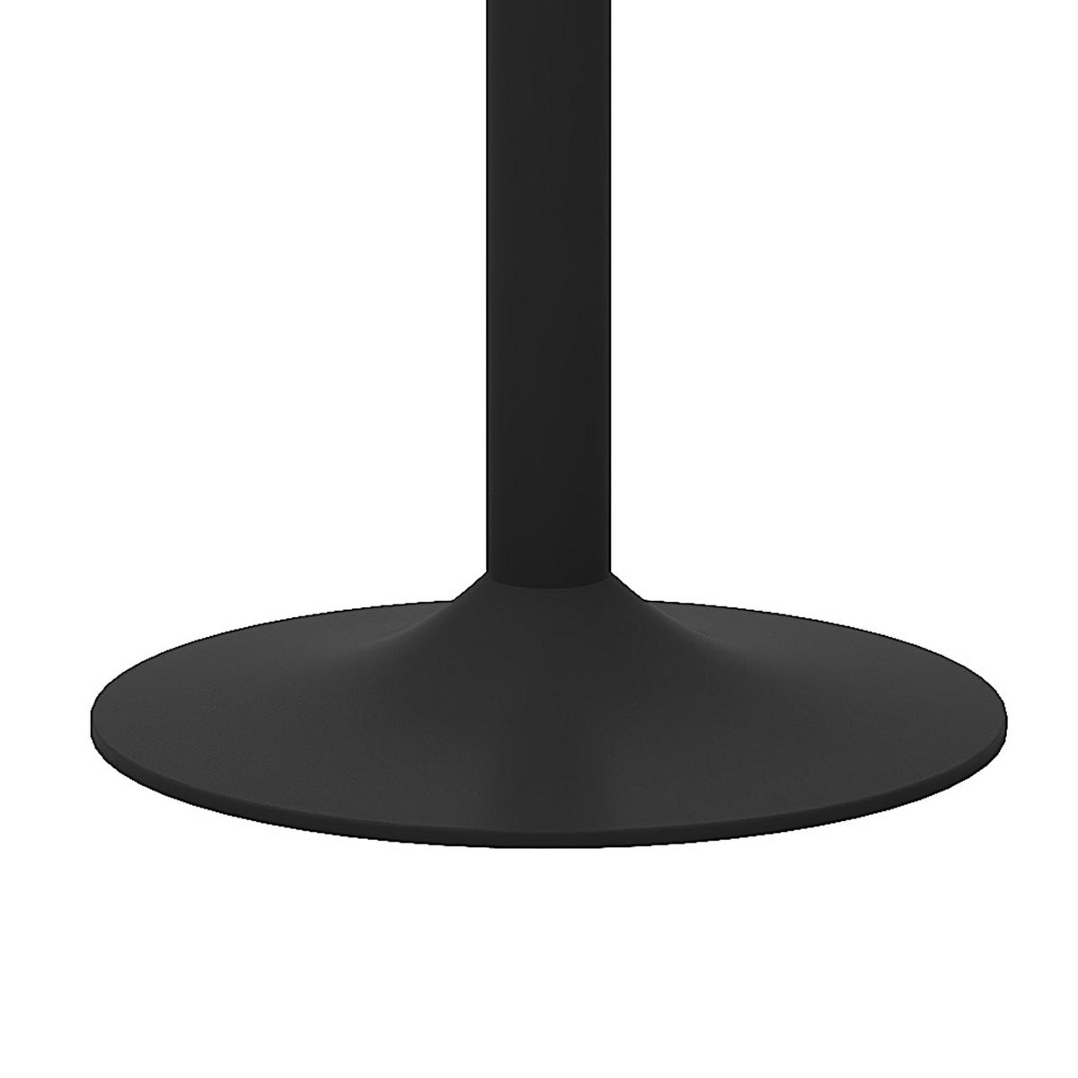 BARTISCH Rund 89 cm mit Glasplatte DE-40047 Schwarz - Schwarz, Metall (89/89/92cm) - ComfortXL