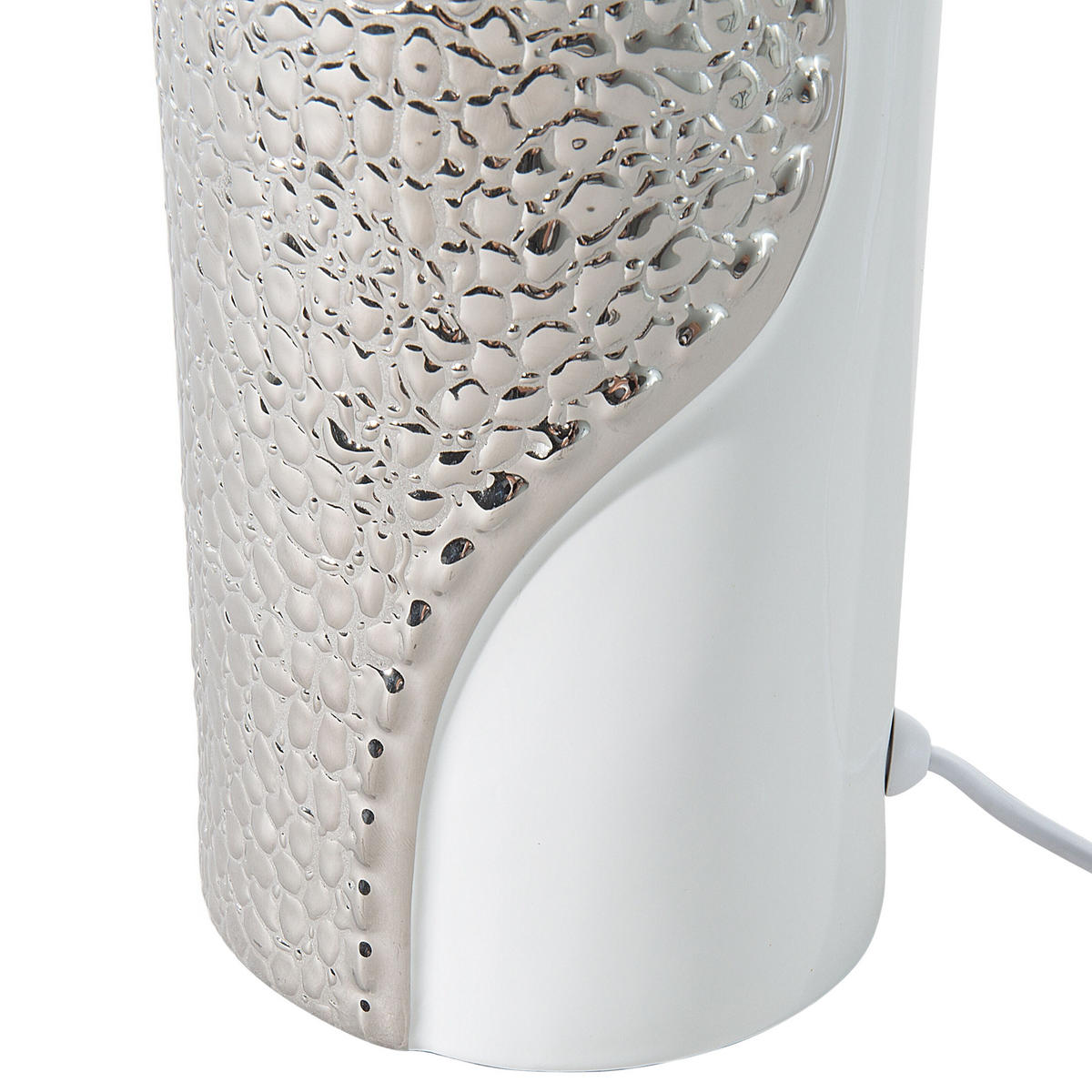TISCHLAMPE Aiken 30/30/52 cm - Weiß, Keramik (30/30/52cm) - Beliani