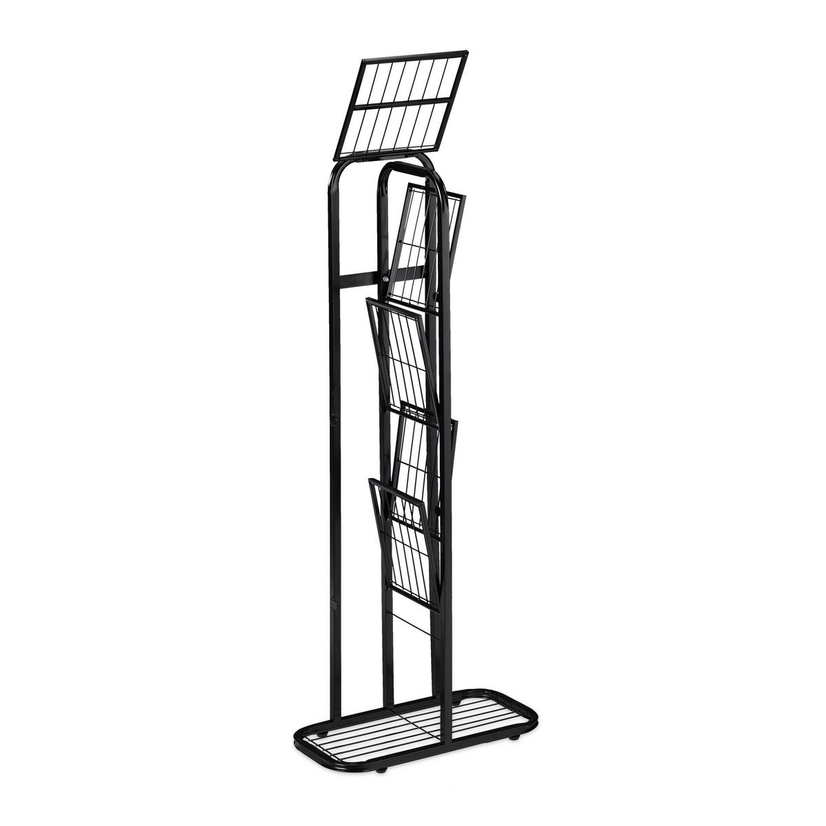 BLUMENTREPPE - Schwarz, Metall (44/107/24cm) - Relaxdays