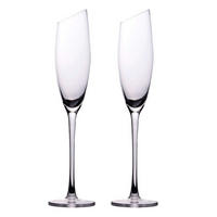 CHAMPAGNER/SEKT Glas mit moderner Kante 150 ml (2er-Set) - Transparent, Glas (0.15L) - Intirilife