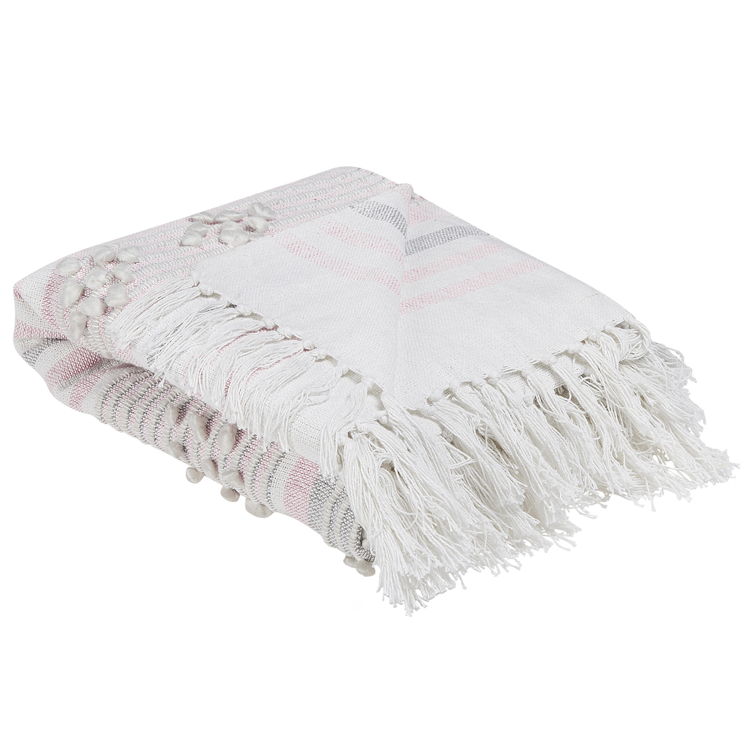 DECKE Rosa Kaman 150/120 cm - Pink, Textil (125/150cm) - Beliani