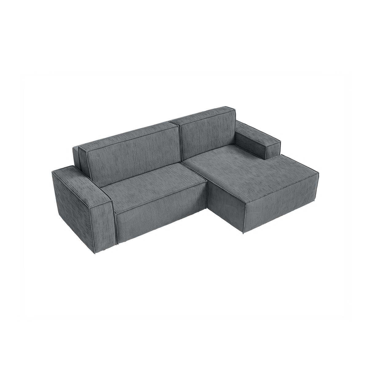 ECKSOFA Kokko mit Schlaffunktion, Grau - Grau, Textil (267/167cm) - Fedve