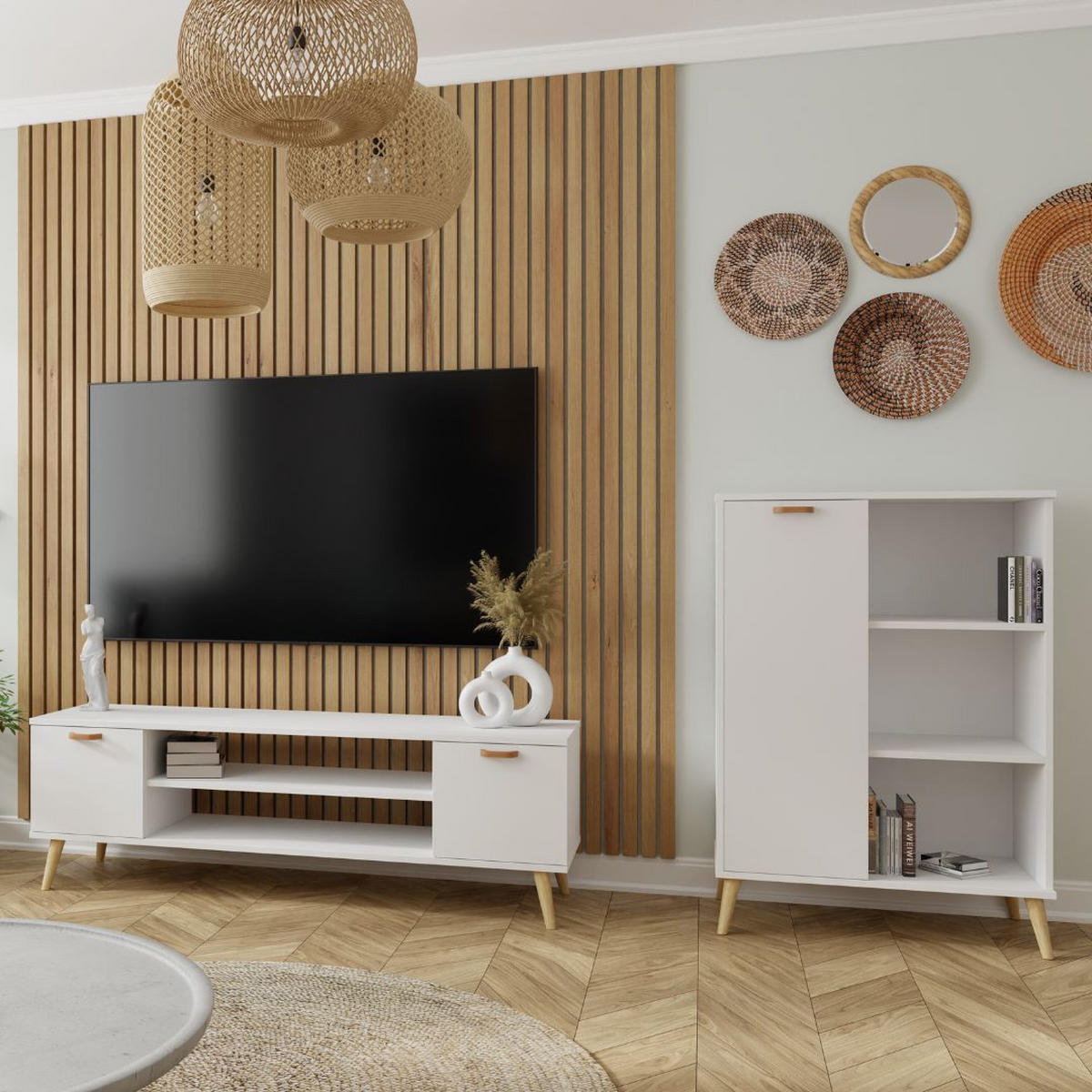 BÜCHERREGAL Fondi - Weiß, Holzwerkstoff (40/116/90cm) - RAUMHIRSCH FURNITURE