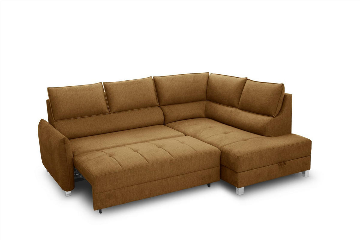 ECKSOFA Marno In Chill Me - Honig, Holzwerkstoff/Textil (260/200cm) - Fun Möbel