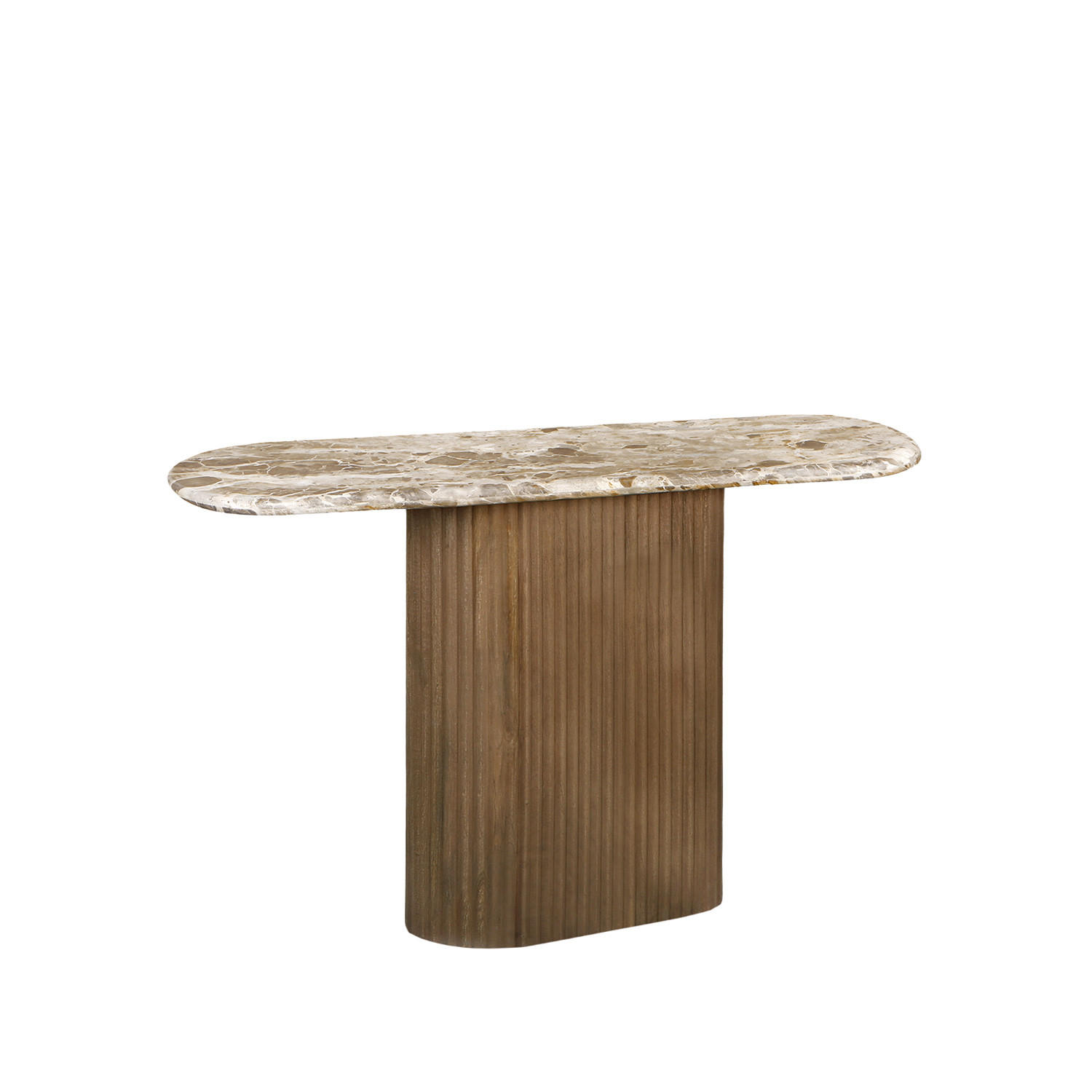 KONSOLENTISCH Veyra Natürlich 122 cm x 75 cm - Naturfarben, Stein (36/122/75cm) - Klast Home