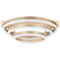 DECKENLEUCHTE Nore 52/52/20 cm - Goldfarben, Kunststoff (52/50/20cm) - Beliani