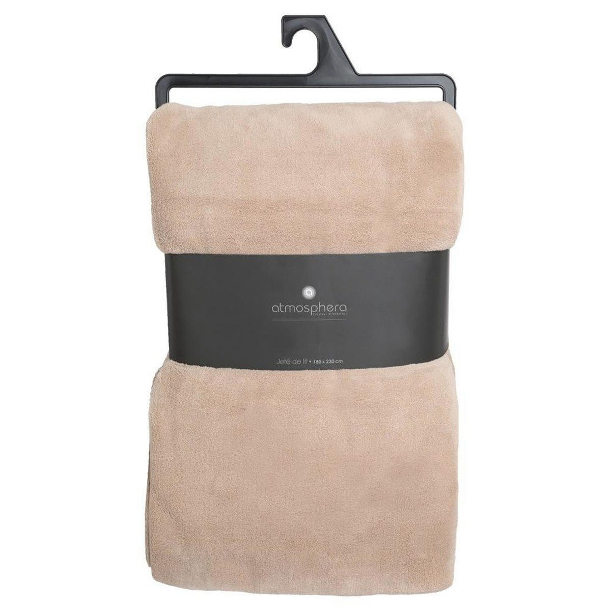 FLEECEDECKE 180 cm - Beige, Textil (180/230cm) - Atmosphera Createur d´interieur