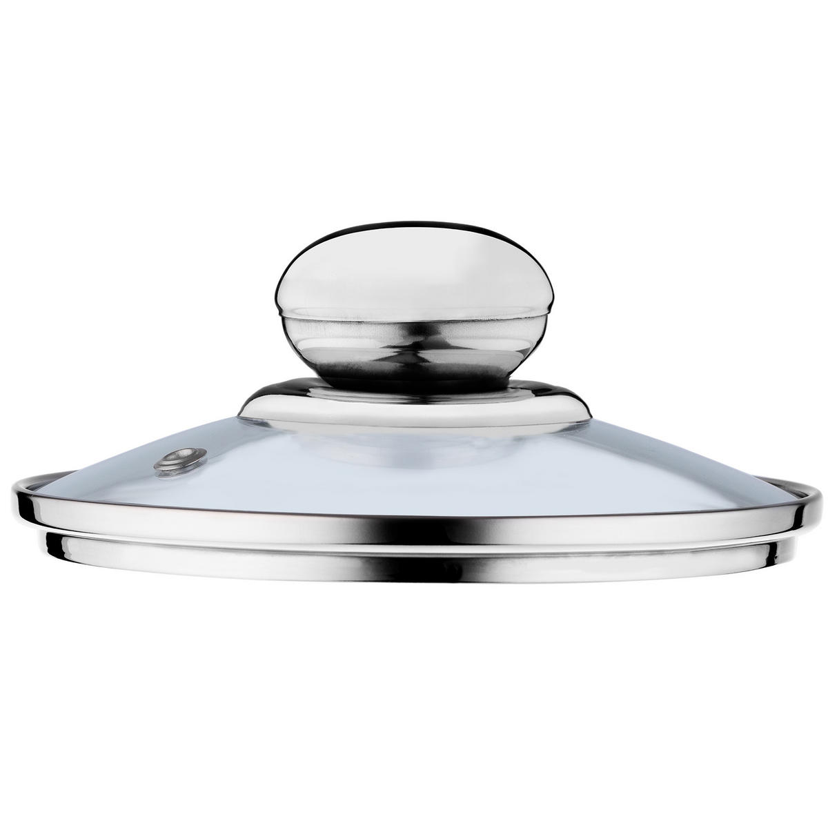 DECKEL mit Metallgriff, 18 cm - Transparent, Glas (18cm) - KADAX