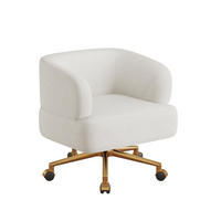 DREHSTUHL Chenille mit 360°-Drehung, Rollen 71/60/71 cm Beige - Beige, Textil (60/71/71cm) - Redom