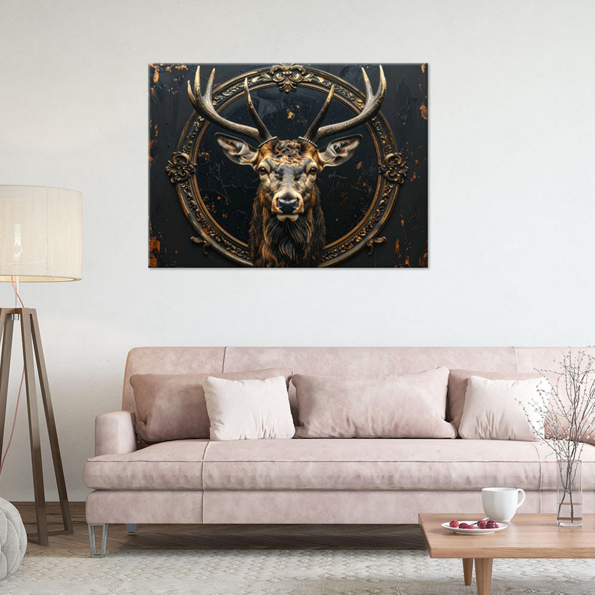 LEINWANDBILD Tiere 120x80cm - Goldfarben, Textil (120/80cm) - Feeby