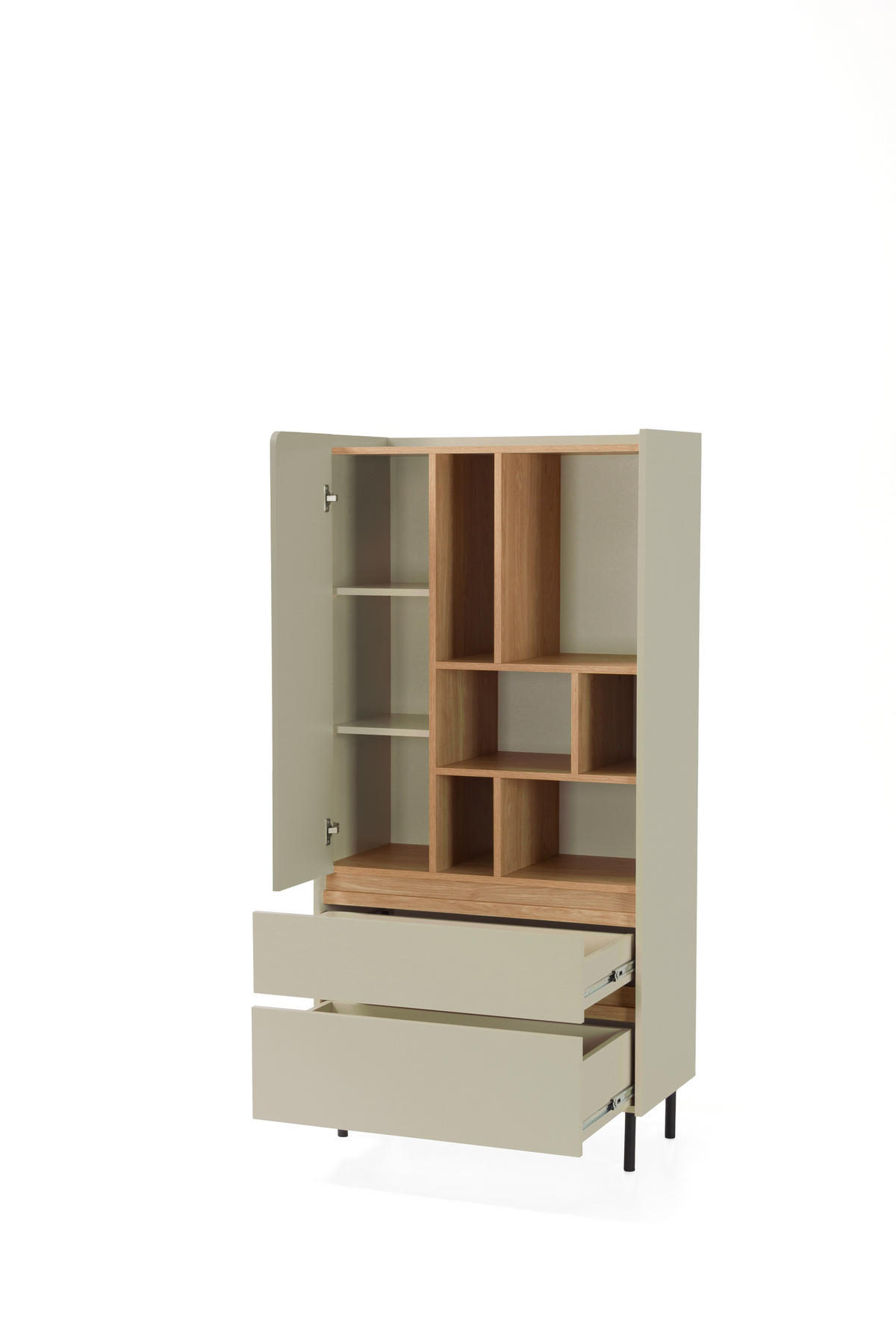 BÜCHERREGAL MURO 80x40x165 cm, Regal Eichefarben - Eichefarben, Holzwerkstoff (80/165/40cm) - MASSENO