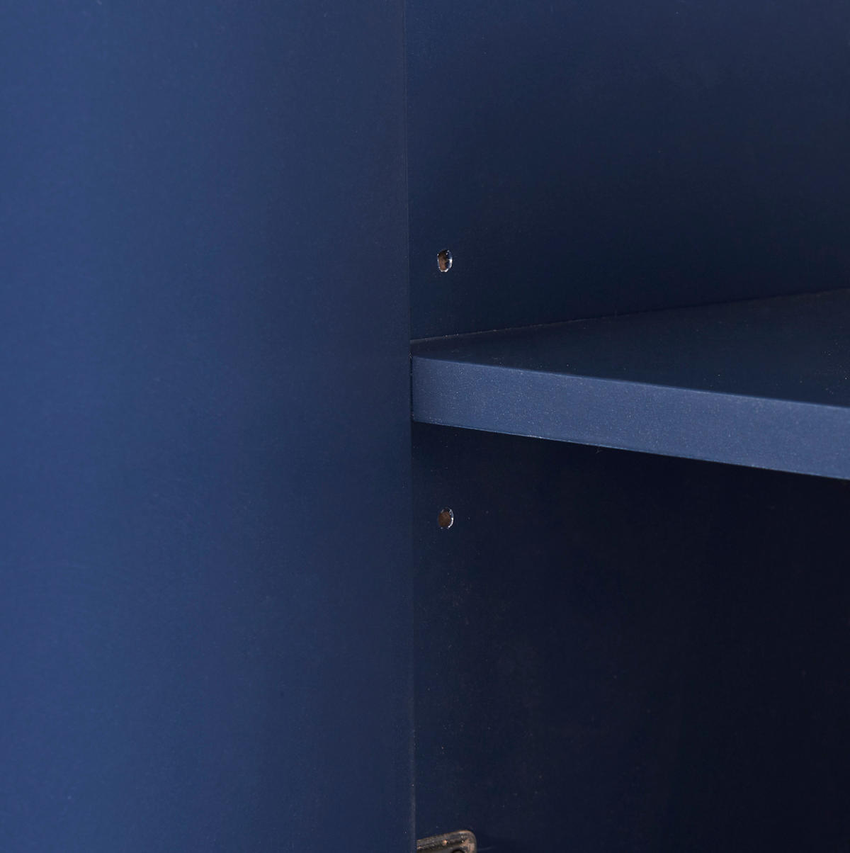 SIDEBOARD 4-türig 120 x 30 x 80 cm Navy mit verstellbaren Einlegeböden - Blau, Holzwerkstoff (120/80/30cm) - Meubliv