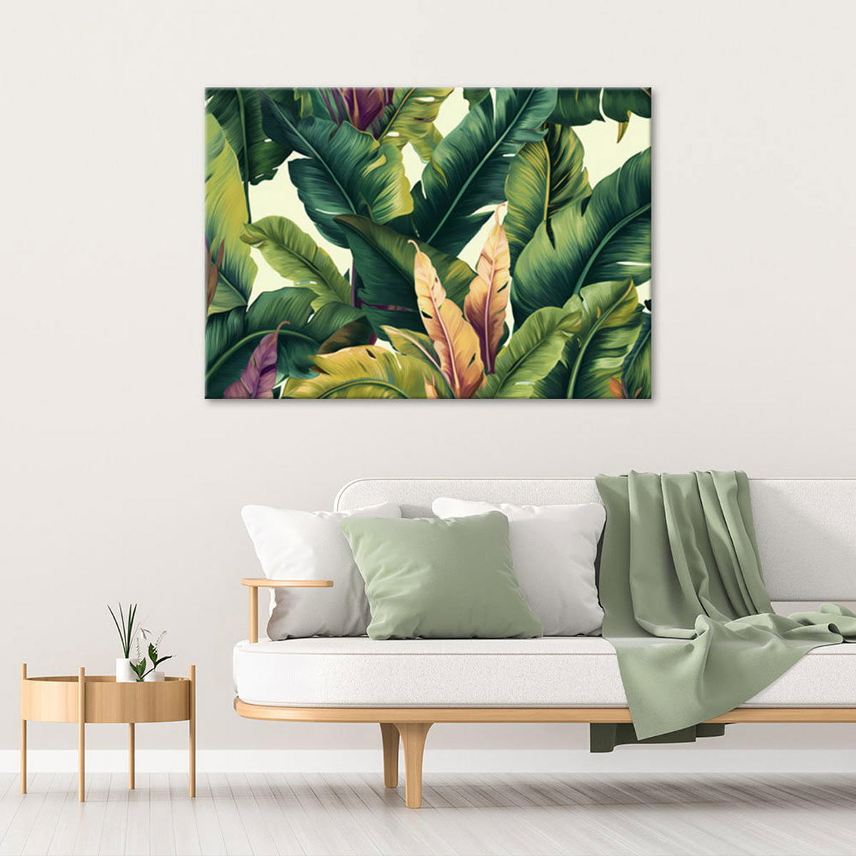 KUNSTDRUCK Grün 120/80 cm - Grün, Textil (120/80cm) - KUNSTLOFT