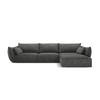 ECKSOFA rechts Kaelle aus Chenille-Stoff dunkelgrau 4 Sitzplätze - Dunkelgrau, Textil (171/308cm) - Micadoni