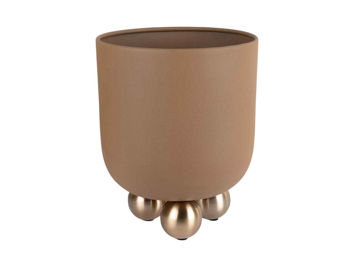 BLUMENTOPF Estilo Braun Ø26/32 cm - Braun, Metall (32cm) - Present Time