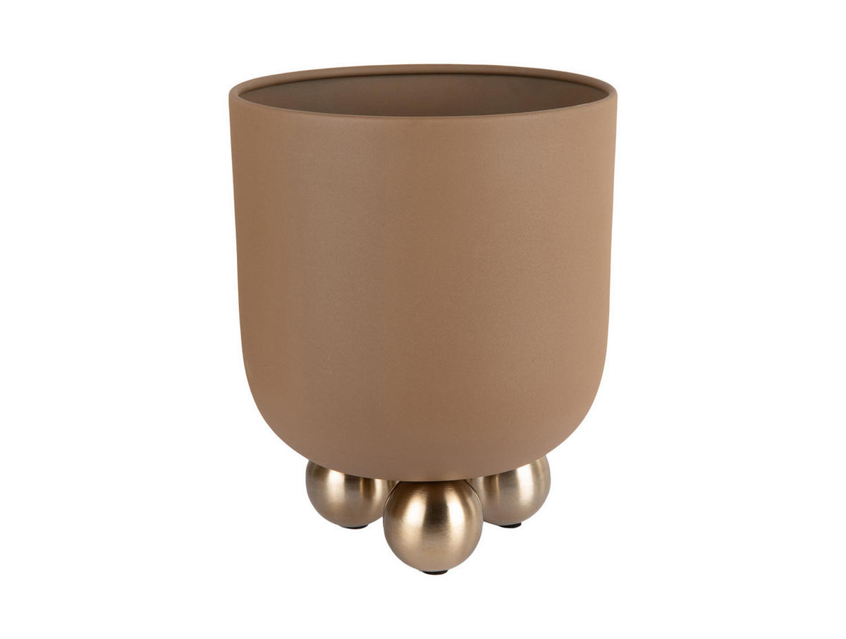 BLUMENTOPF Estilo Braun Ø26/32 cm - Braun, Metall (32cm) - Present Time