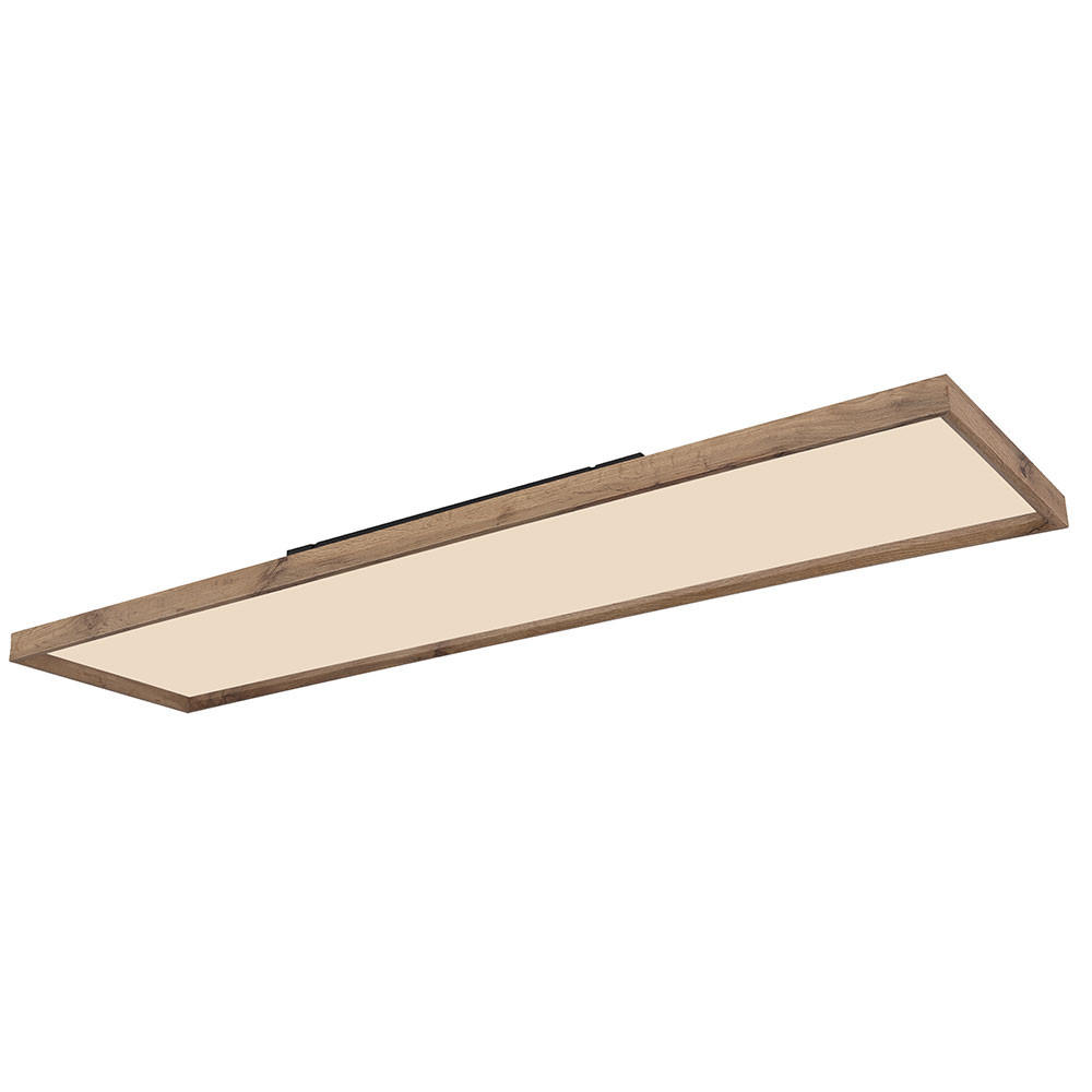 LED DECKENLEUCHTE Cinderell Holz Braun - Braun, Metall (120/30/8.5cm) - Globo Lighting