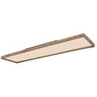 LED DECKENLEUCHTE Cinderell Holz Braun - Braun, Metall (120/30/8.5cm) - Globo Lighting