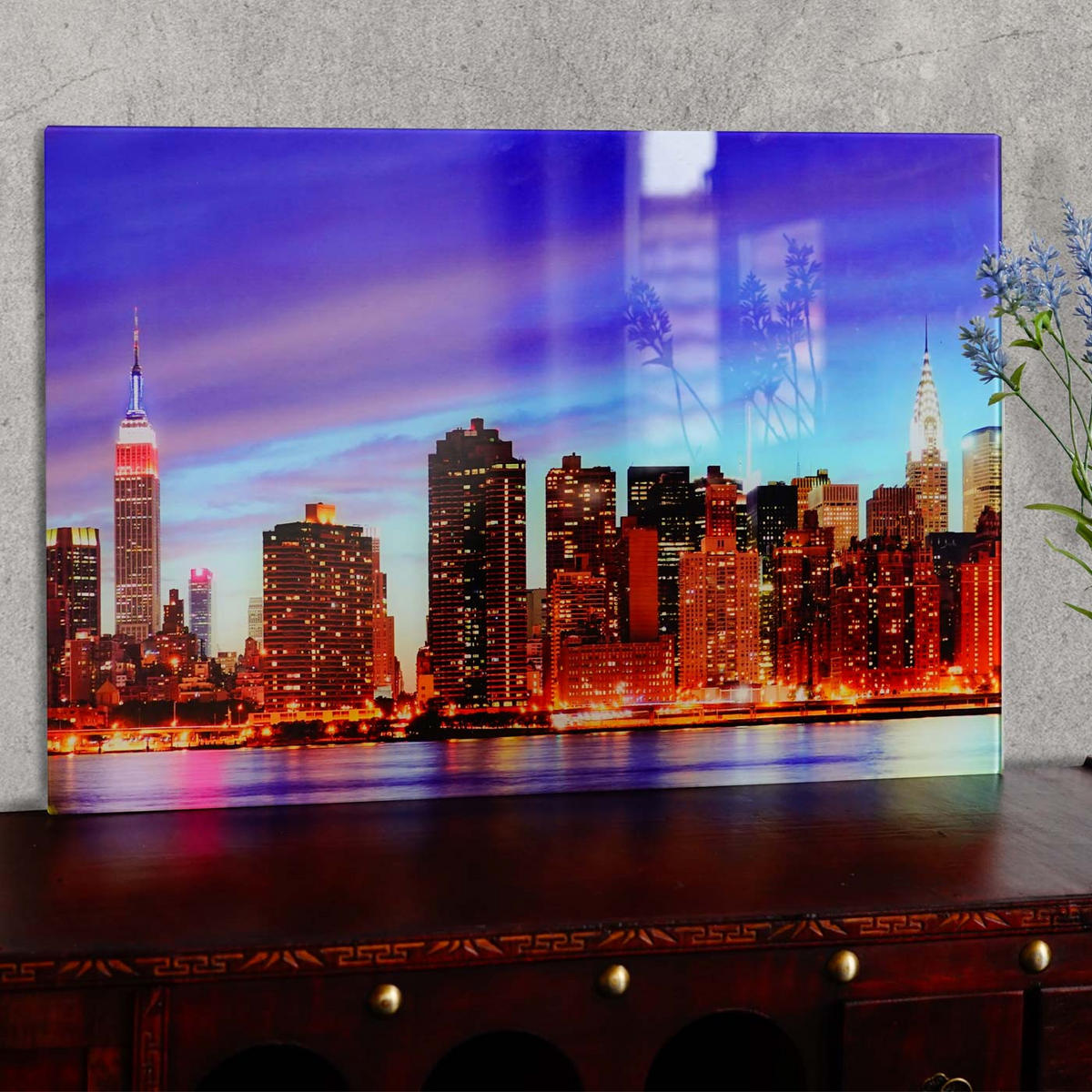 GLASBILD NEW YORK Multicolor - Multicolor, Glas (60/40cm) - MCW