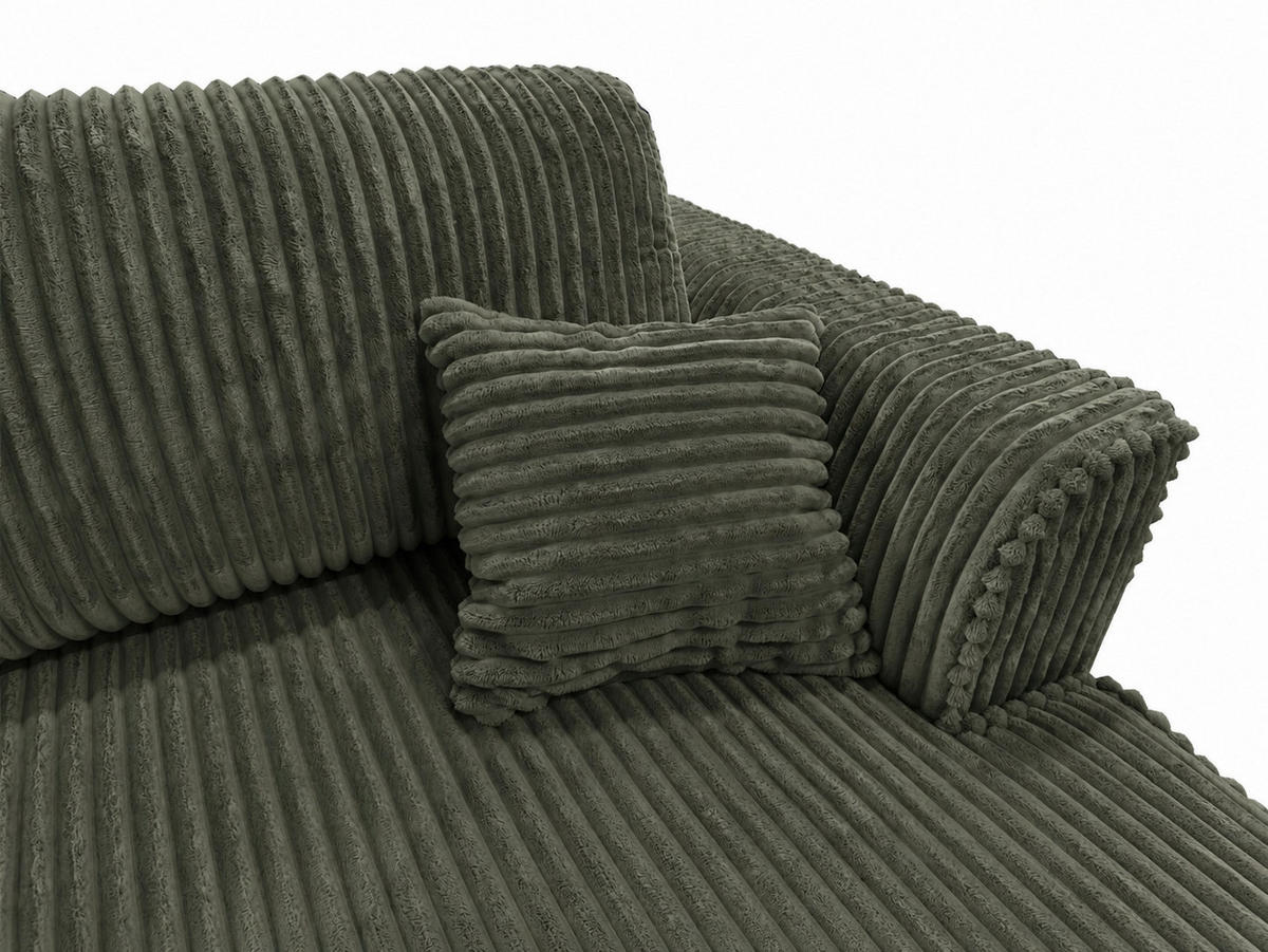 BIGSOFA COZI, Hellgrün mit Cordbezug - Hellgrün, Kunststoff/Textil (240/87/180cm) - KS Home Concept