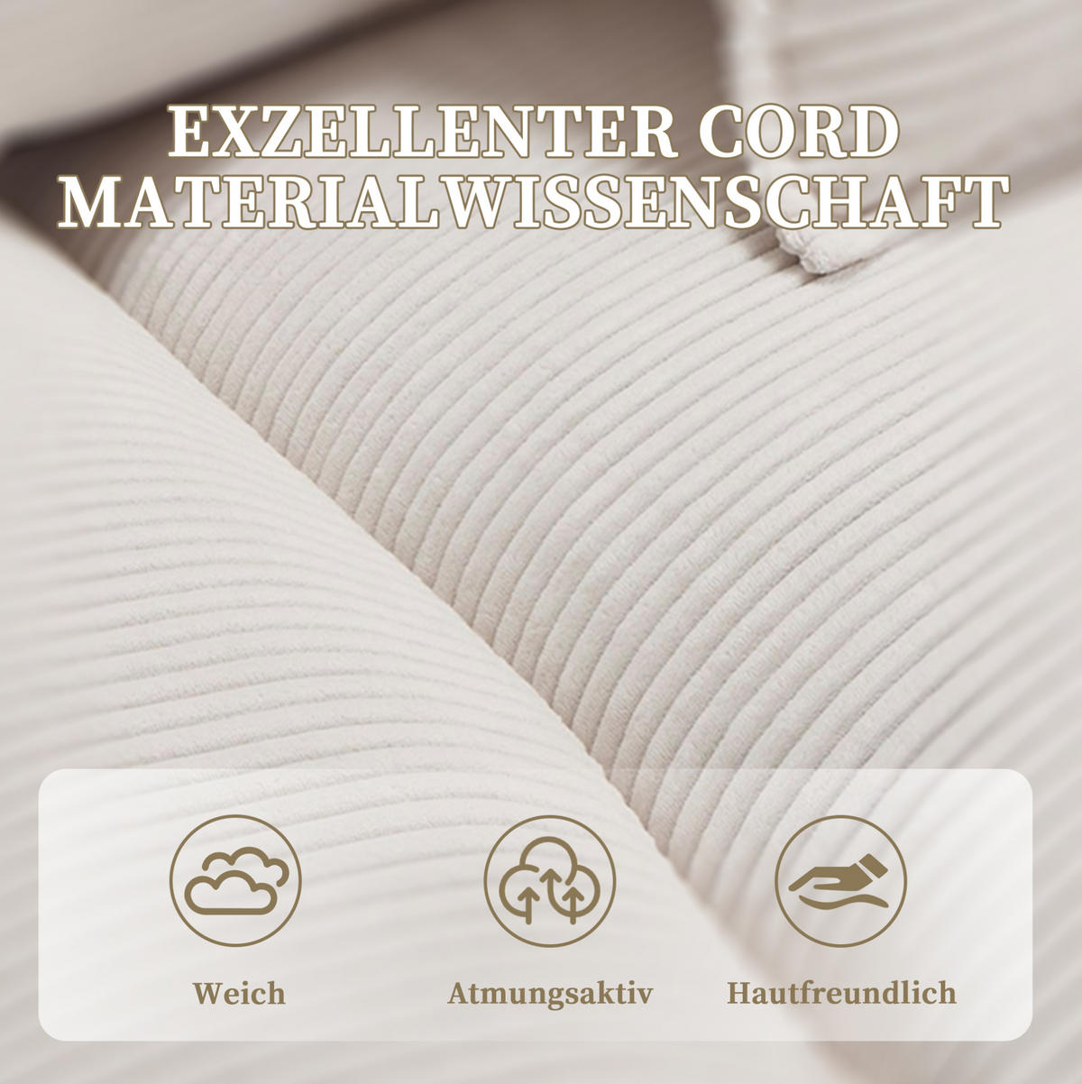 2-SITZER Sofa Samt mit ultratiefem Sitz und Kissen 224/81/81 cm Beige - Beige, Textil (81/224/81cm) - Redom
